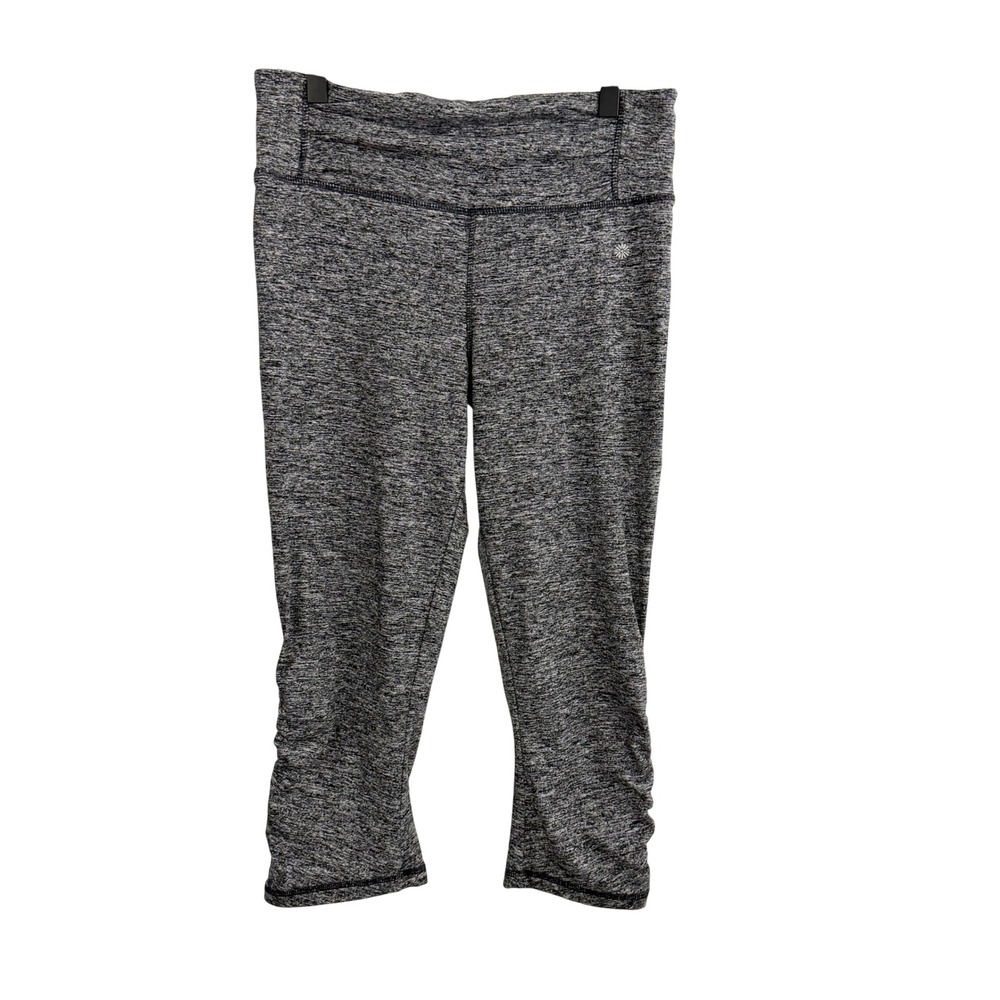 Tangerine Capri Zip Leggings Hearther Charcoal Black Activewear Athletic Gym